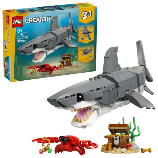 LEGO Creator 3 in 1 Fierce Shark with a Treasure Chest 31381