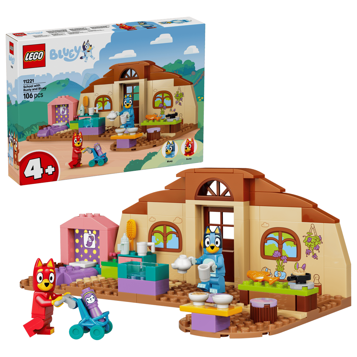 LEGO Bluey - School with Rusty and Bluey - 11221