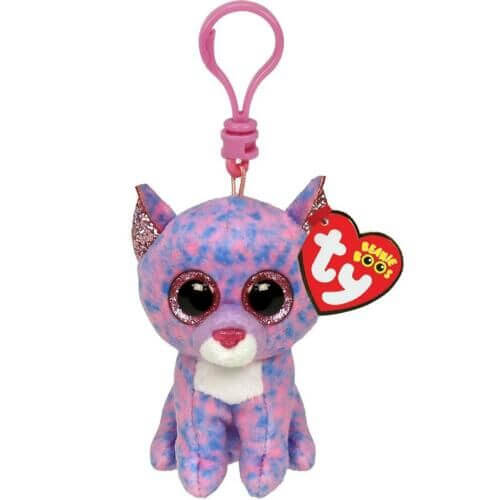 Cassidy Lavender Cat - TY - Key Clip - 35244