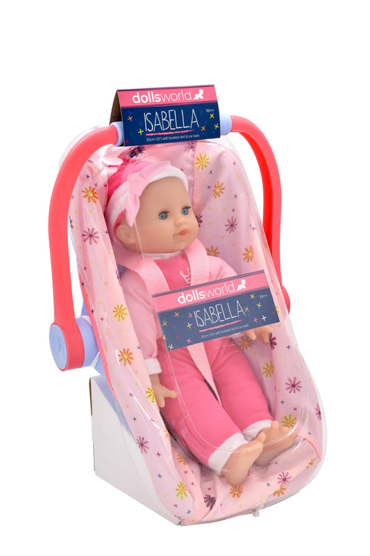 Dolls World Atlantic Isabella in Car Seat