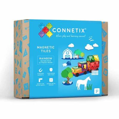 Connetix Magnetic Tiles 24pc Motion Pack Rainbow