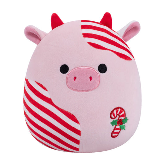 Squishmallow 7.5" Patton- Red and Pink Peppermint Cow - Christmas 2026