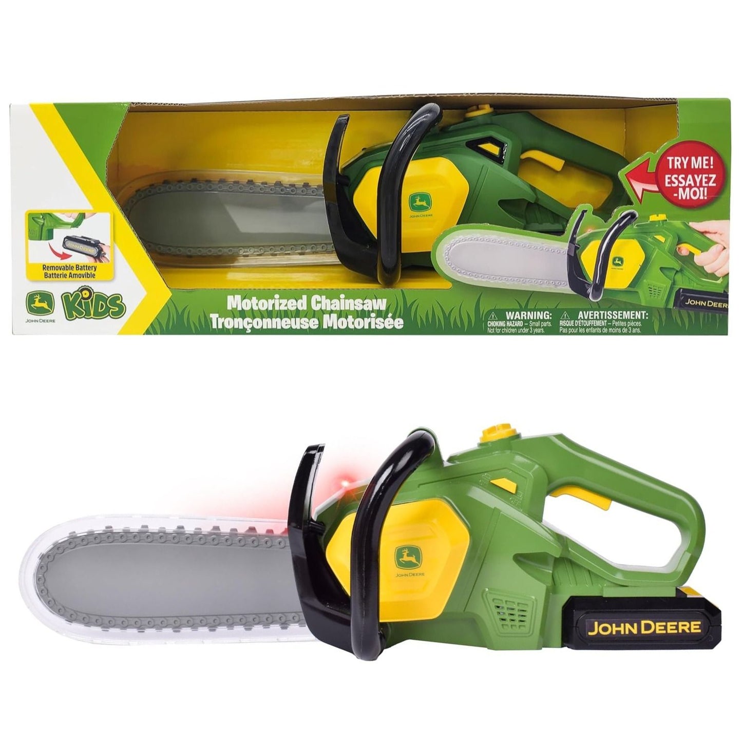Kids John Deere Motorised Chainsaw