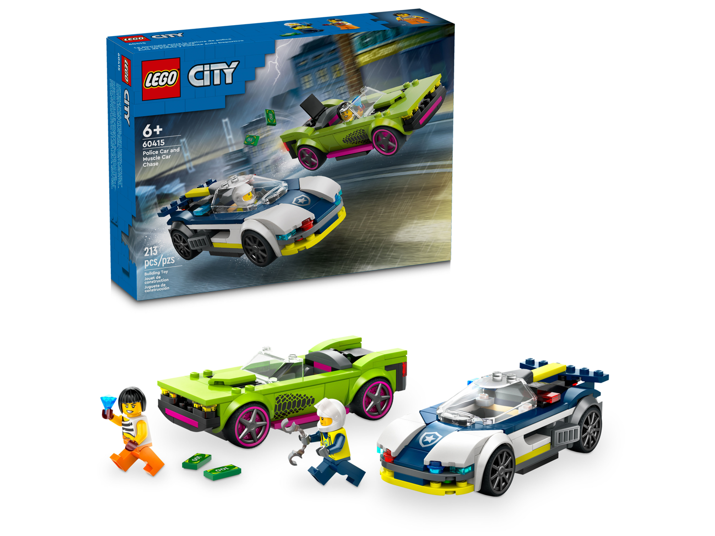 LEGO CITY - Carr póilíní agus carr muscle 60412 