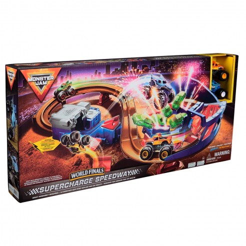 Monster Jam 1:64 Booster Playset Supercharge Speedway