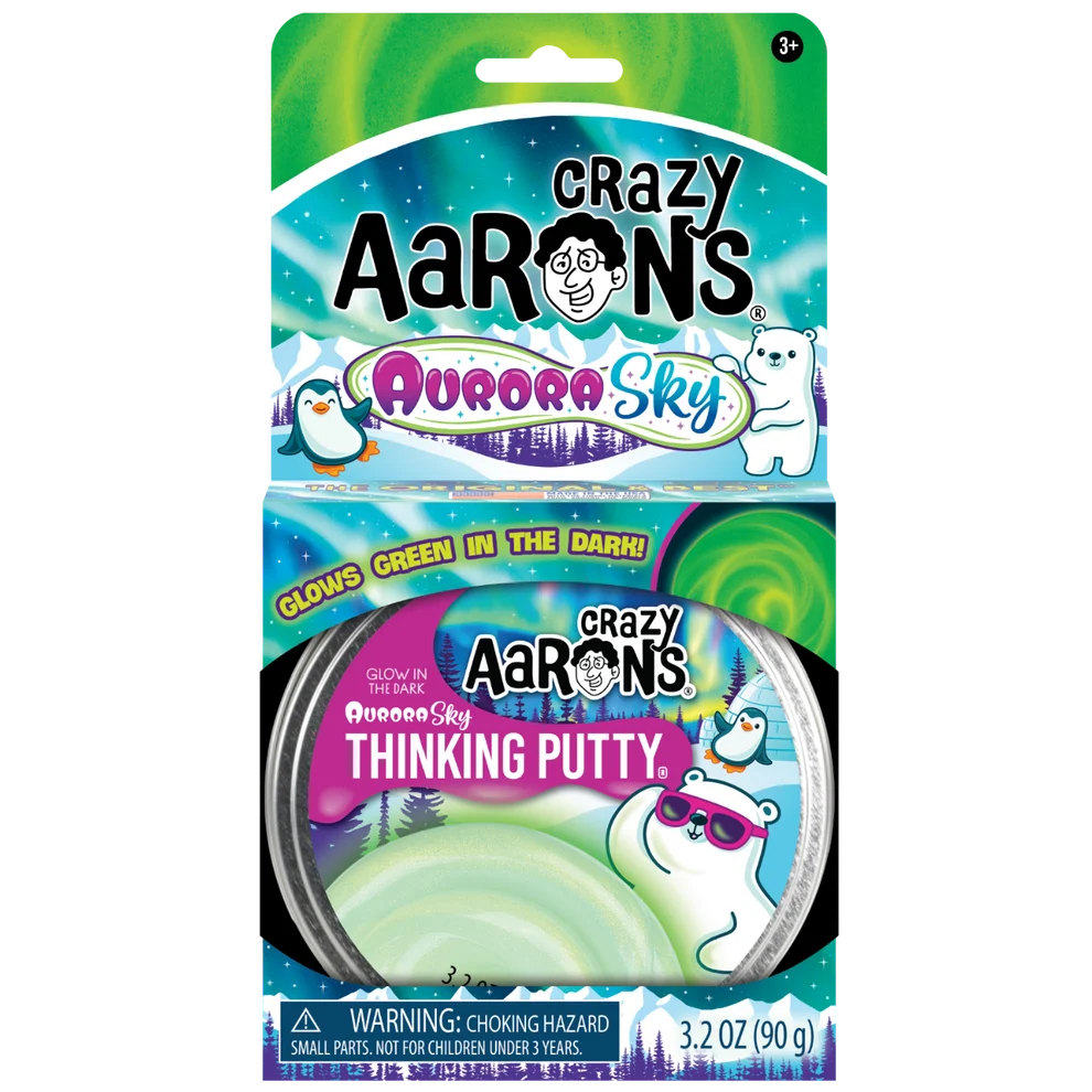 Crazy Aaron's Thinking Putty 3.5" Aurora Sky Glow in the Dark