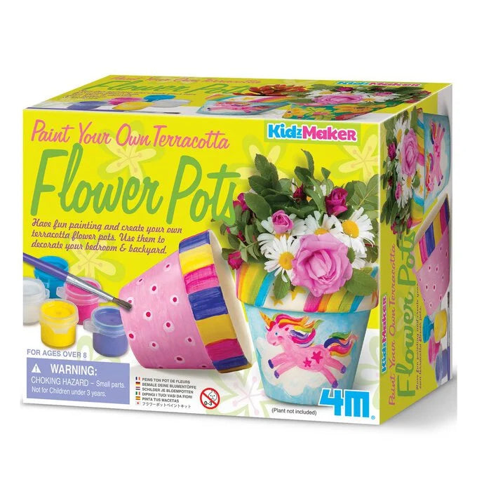 Paint Your Own Terracotta Flower Pots - Kidz Maker Craft Kit