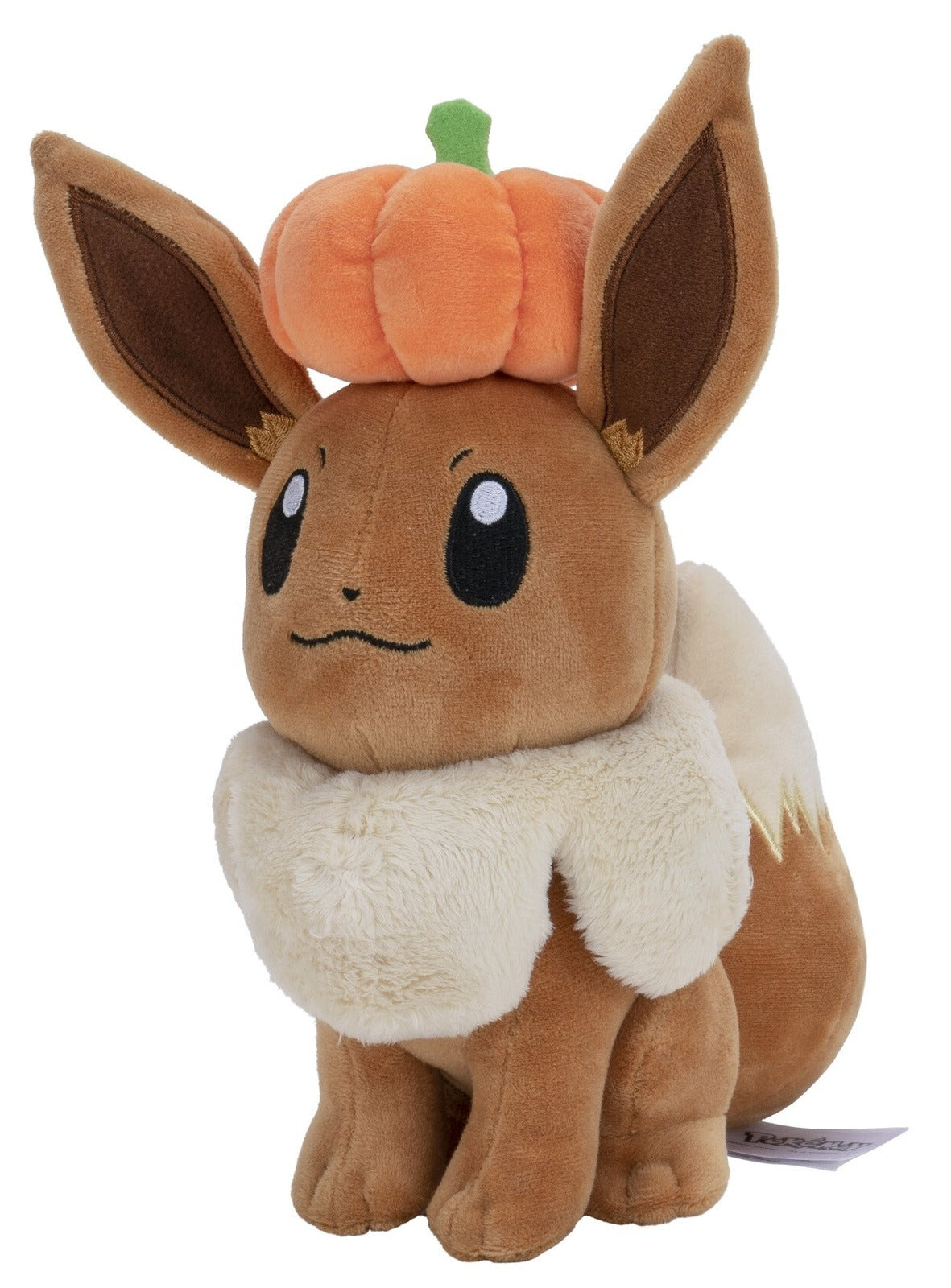 Pokemon 8 Inch Plush Eevee with Pumpkin