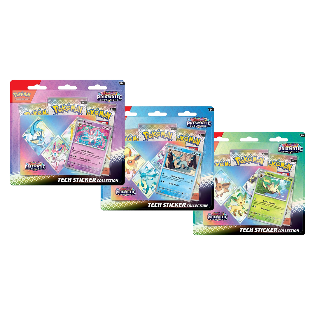 Pokemon TCG Scarlet and Violet 8.5 Prismatic Evolutions Tech Sticker Collection Assorted