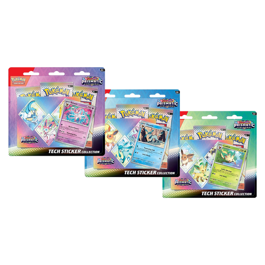 Pokemon TCG Scarlet and Violet 8.5 Prismatic Evolutions Tech Sticker Collection Assorted