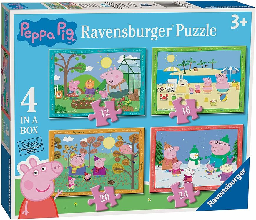 Peppa Pig Four Seasons 4 in a Box 12/16/20/24pc Jigsaw Ravensburger