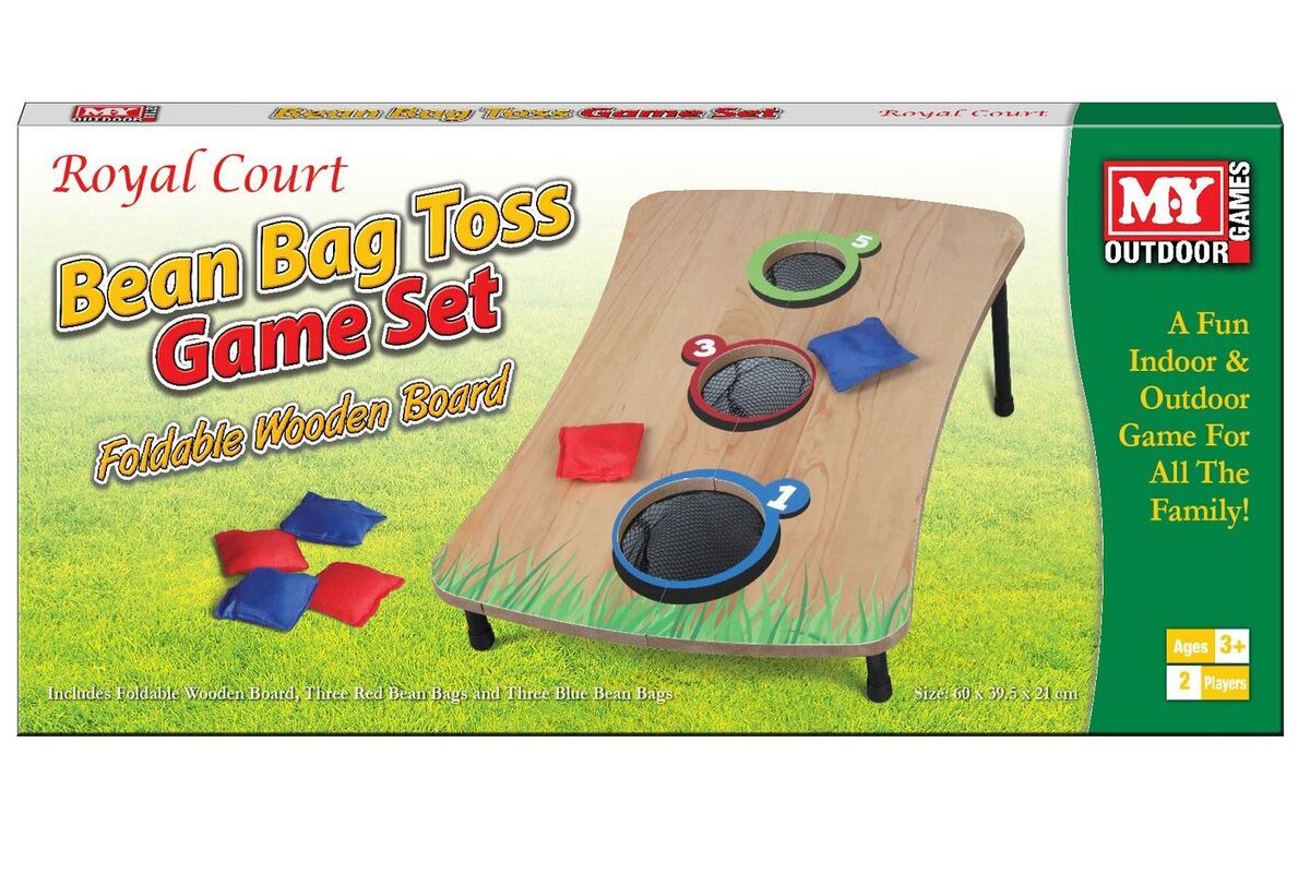 Royal Court Bean Bag Toss Game with Foldable Wooden Board