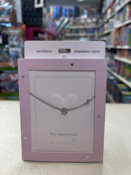 Heart of Gold Necklace - For Someone Special Paw Stainless Steal - 053