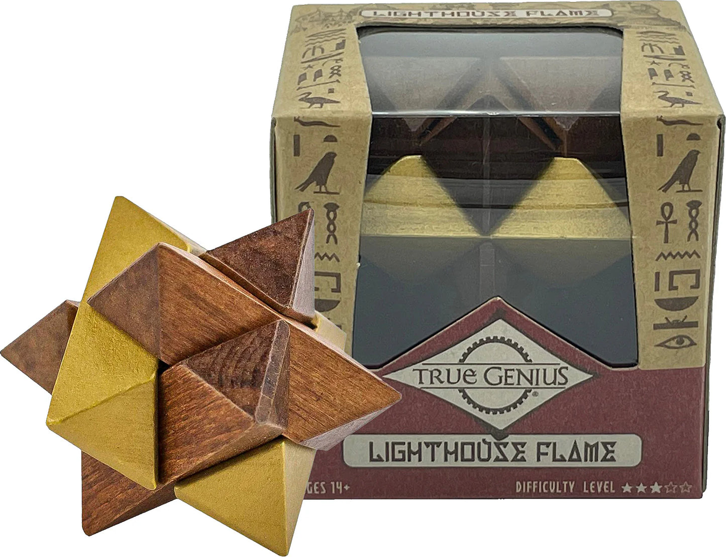 True Genius Lighthouse Flame - Wood Brainteaser Puzzle
