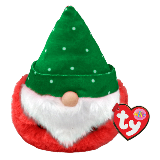 Turvey Christmas Gnome Green Ty Puffies