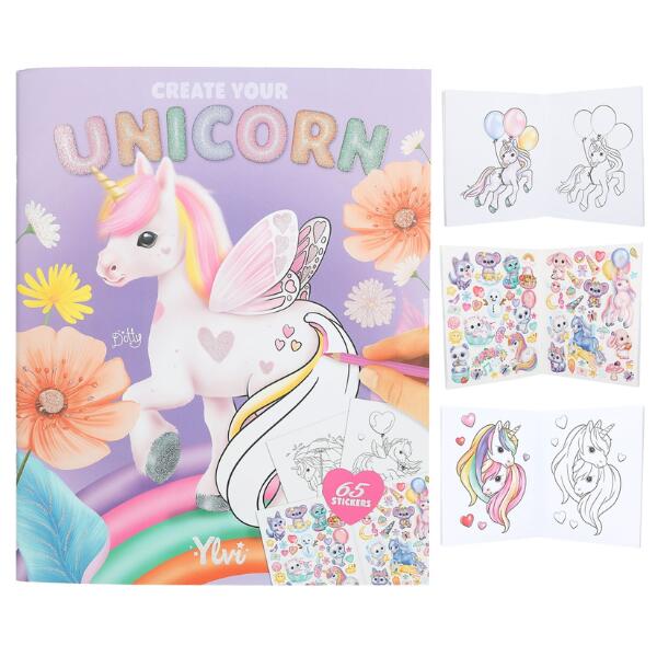 Ylvi Create Your Unicorn Colouring Book