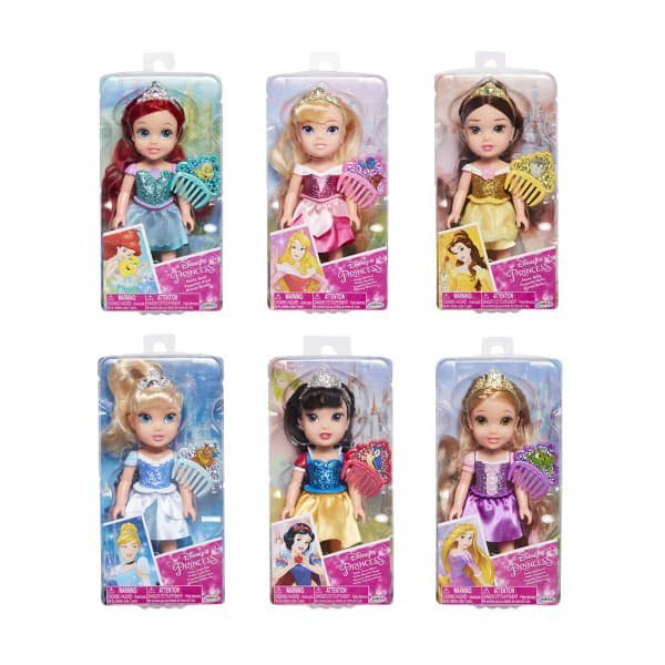 Disney Princess Glitter Bodice Petite Dolls Assorted