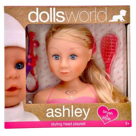 Dolls World Ashley Styling Head (Blonde/Brunette Assorted)