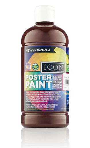 Icon Poster Paint 500ml Burnt Umber