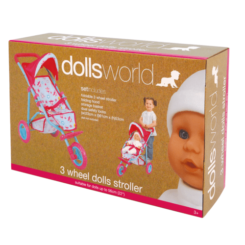 Dolls World 3 Wheel Dolls Stroller