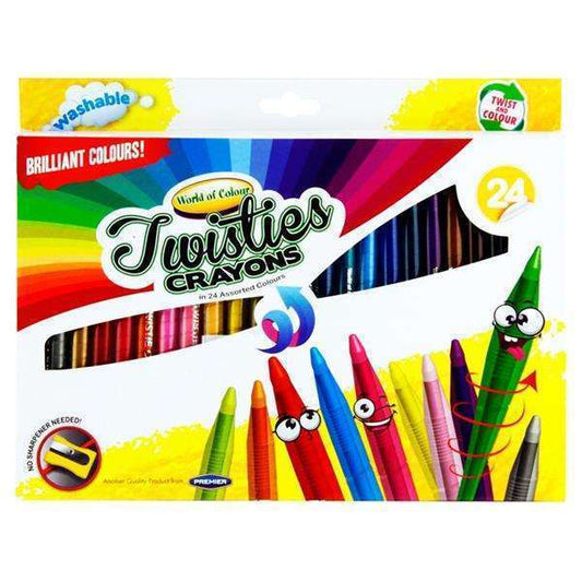 World of Colour Twisties Crayons Washable 24pk