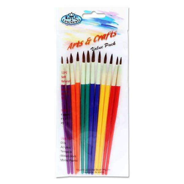 Paint Brushes Value Pack of 12