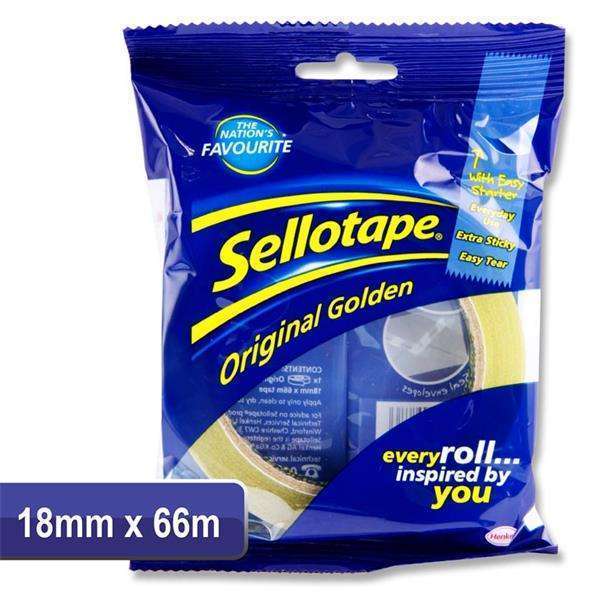 Sellotape 18mmx66m Original Golden Tape