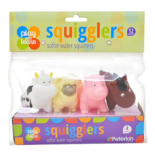 Squigglers Water Squirter Bath Toy - Farm Animals