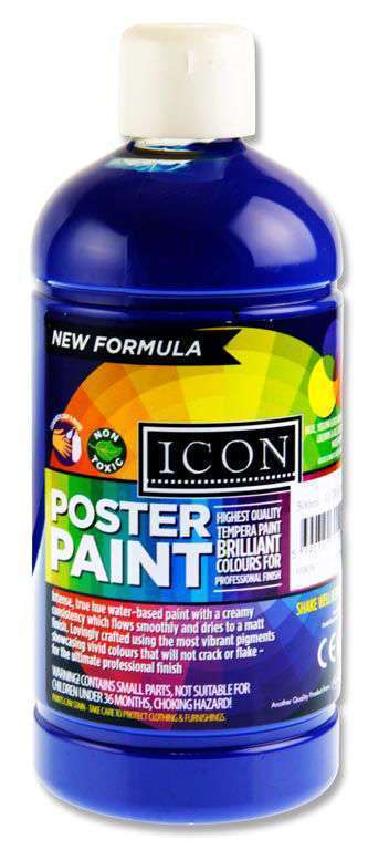 Icon Poster Paint 500ml Ultramarine Blue