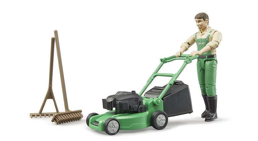 Bruder Gardener with Mower and Accessories 1:16 Scale