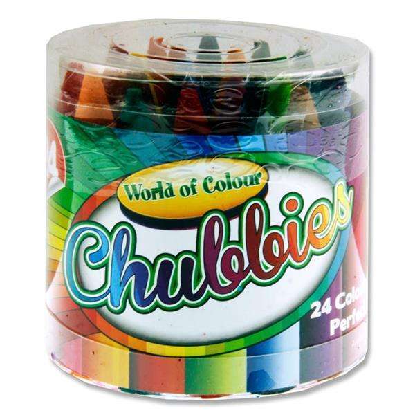 Chubbies - 24 Pk Washable Crayons
