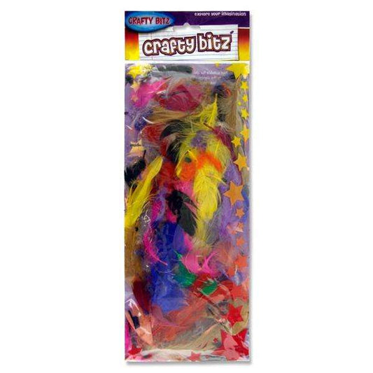 Multicoloured Feathers 10g Pack