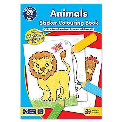 Animals Sticker Colouring Book -  Orchard Toys