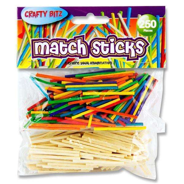 Fun Match Sticks Match Sticks Natural and Colours 250pc – Toy Corner