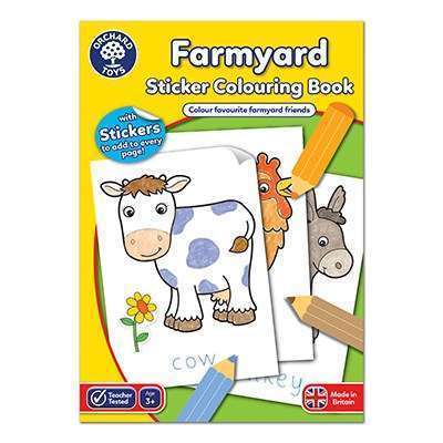 Farmyard Sticker Colouring Book -  Orchard Toys