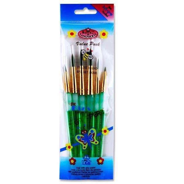 Paint Brush Set 6pc - Royal and Langnickel - Assorted Value Pack