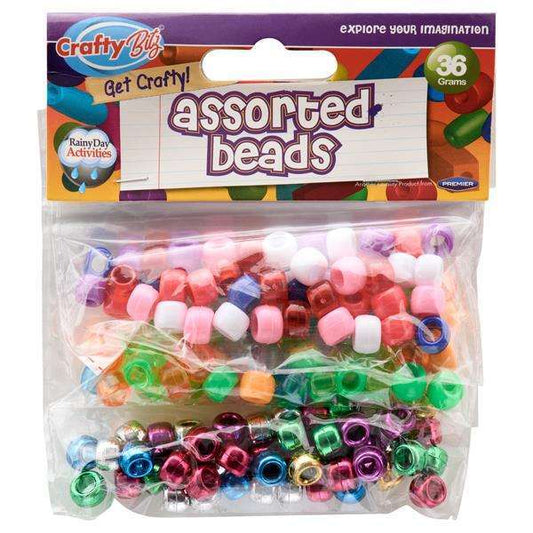 Crafty Bits Assorted Plastic Beads 36pc