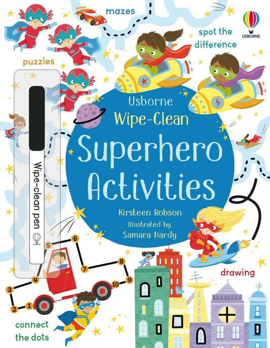 Usborne Superhero Activities -  Wipe Clean Colouring Book