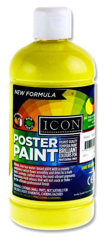 Icon Poster Paint 500ml Lemon Yellow