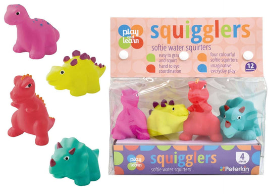 Squigglers Water Squirter Bath Toy - Dinosaurs