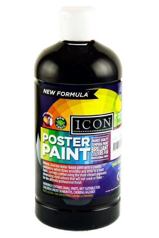 Icon Poster Paint 500ml Black