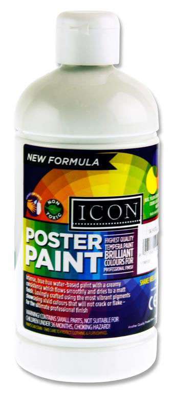 Icon Poster Paint 500ml White