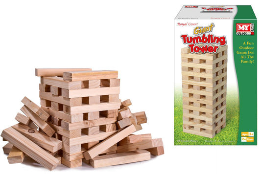 60pc Giant Tumbling Tower Outdoor Games
