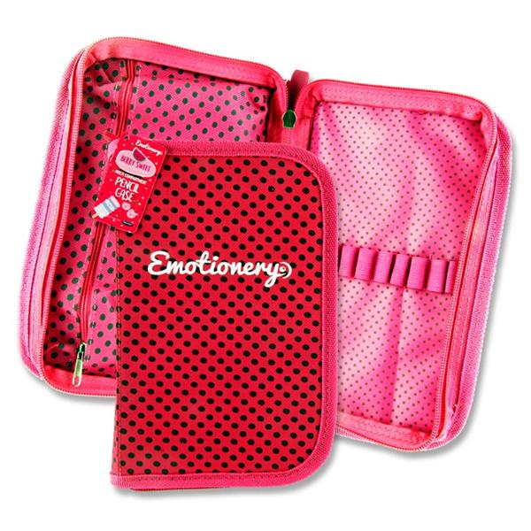 Emotionery Multi Compartment Pencil Case Pink