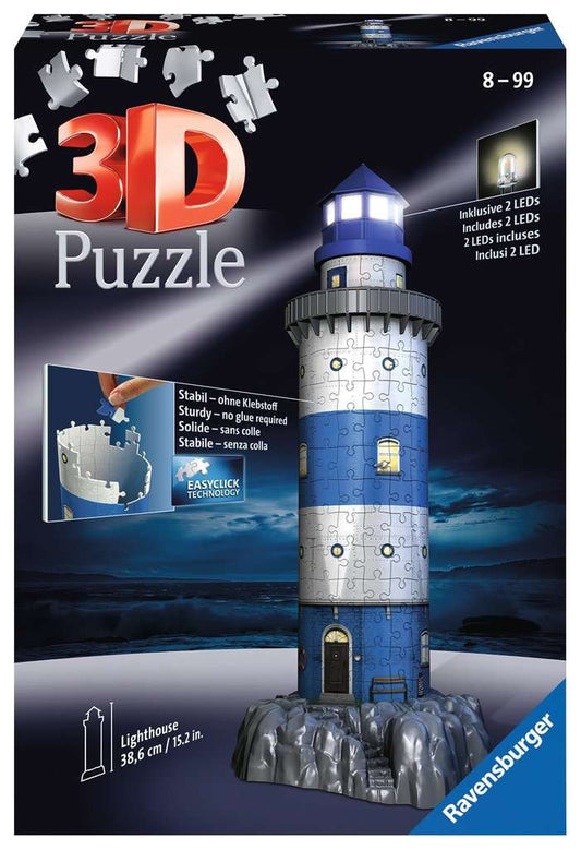 Lighthouse Night Edition - 3D Puzzle - 216pc - Ravensburger 12577