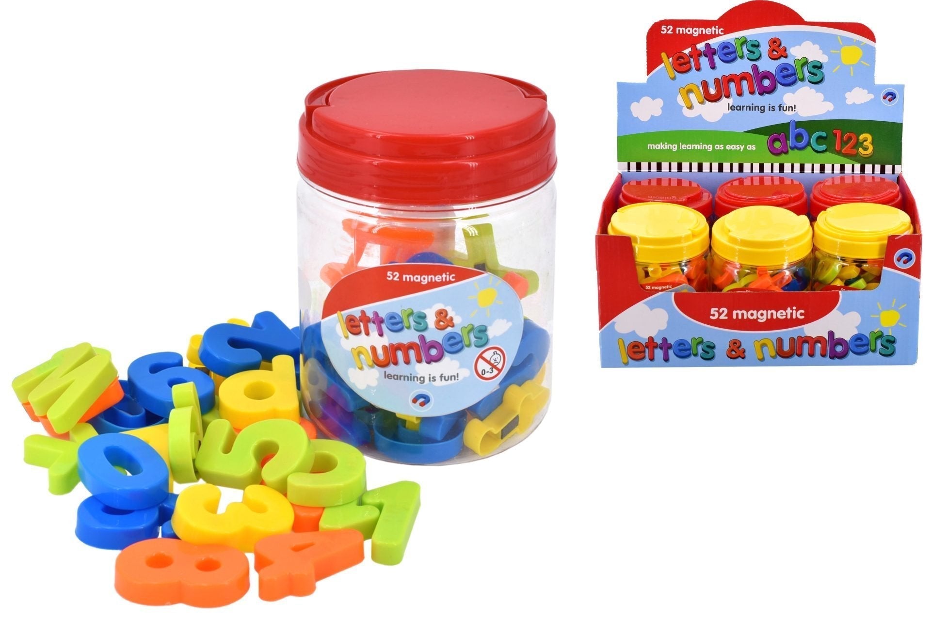 Magnetic Letters & Numbers 52pc in Tub – Toy Corner