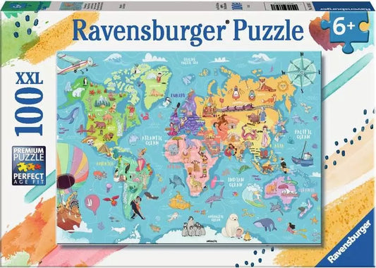 Map of the World- 100pc - Ravensburger 13343