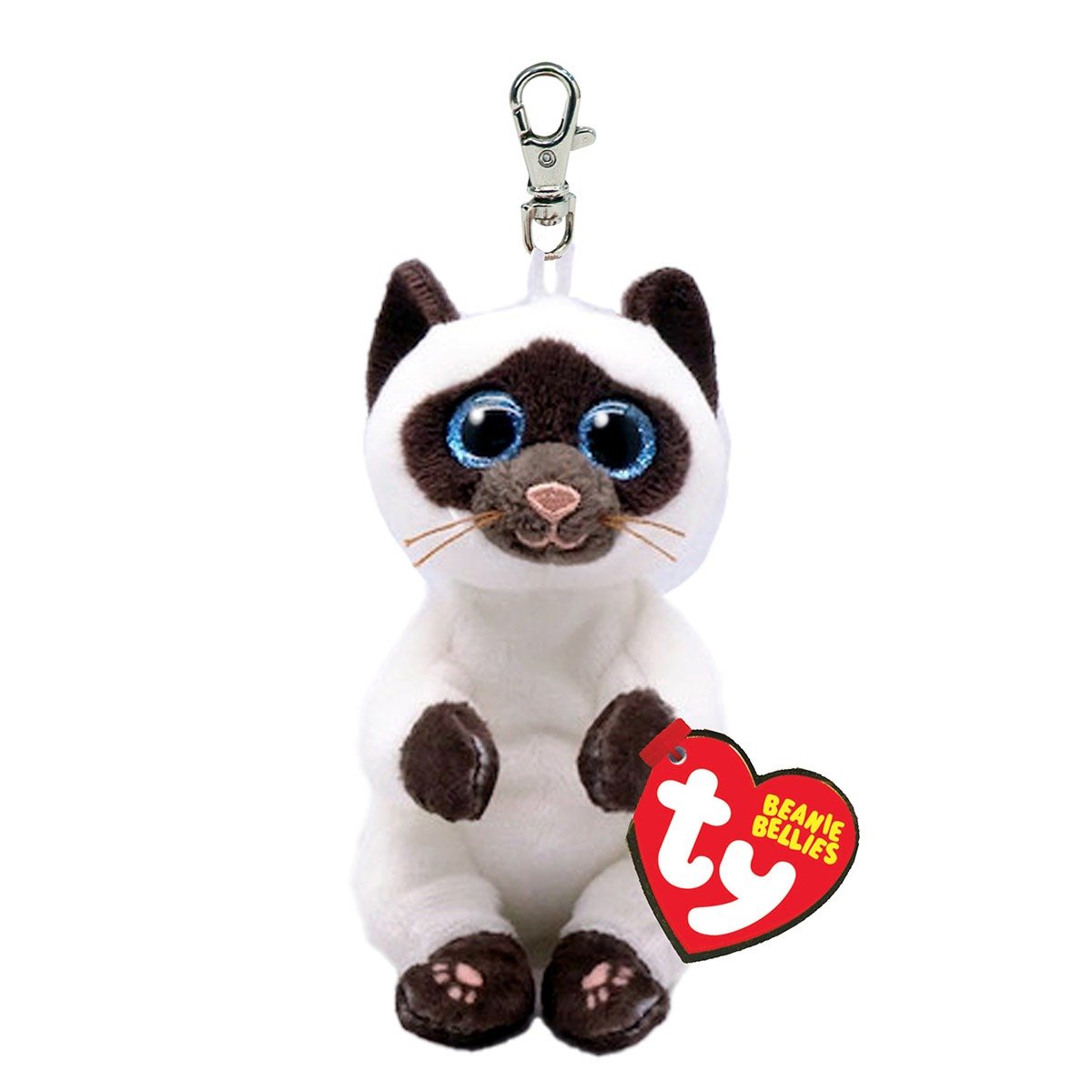 Miso Siamese Cat Beanie Bellies Key Ring Clip 43106