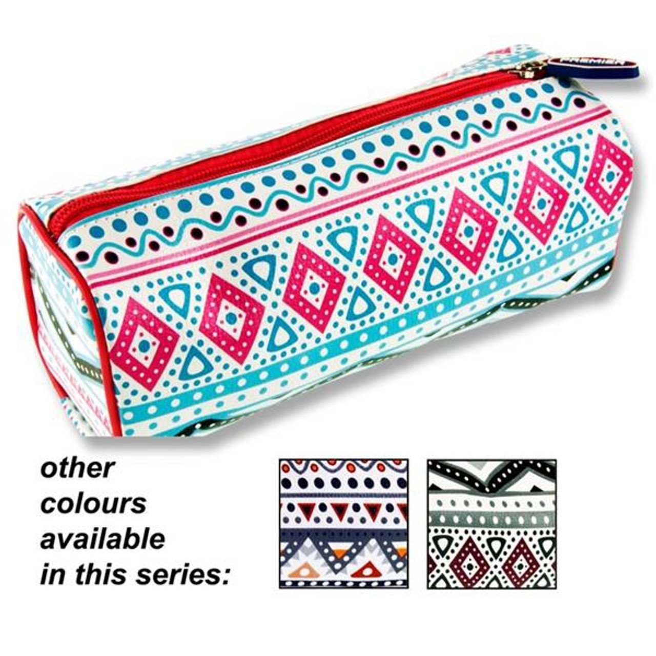 Premier Round Pencil Case - Ethnic Print 3 Assorted