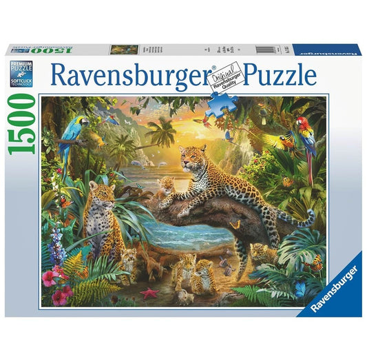 Leopard Family in the Jungle - 1500pc Jigsaw -  Ravensburger 17435